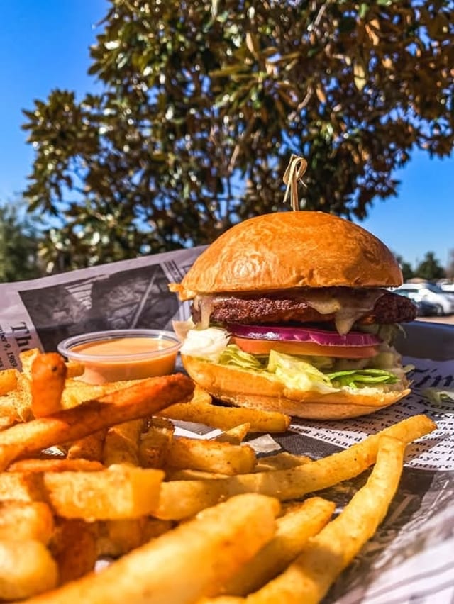 Sassy Veg Tex Burger.