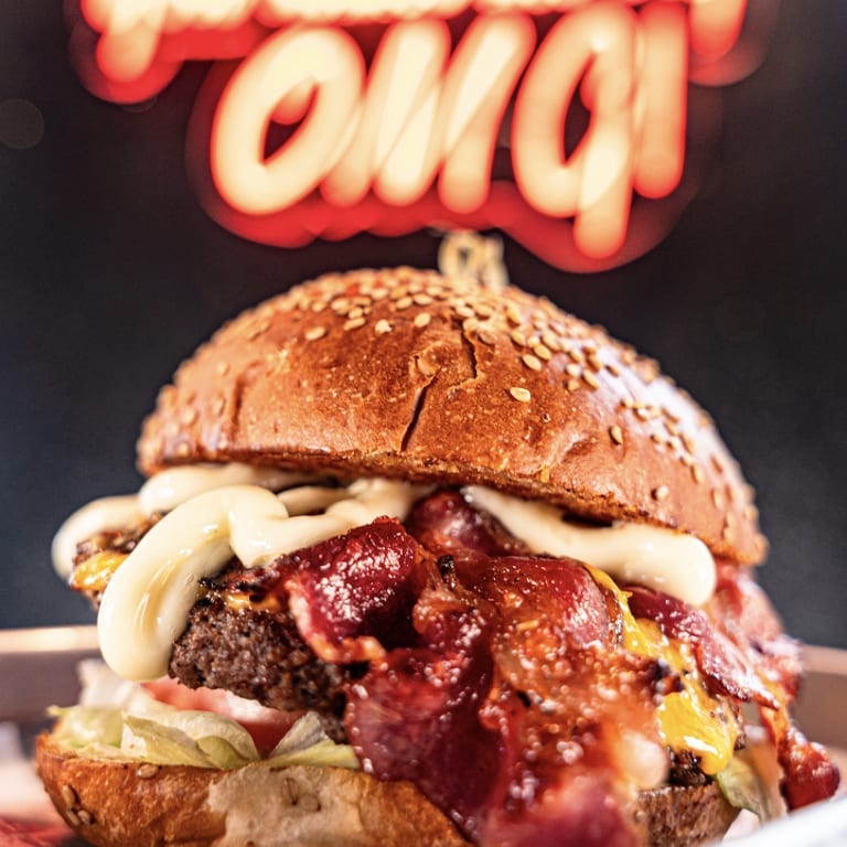 Indulge in Our Bacon Cheeseburger